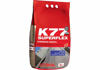 LITOKOL  SUPERFLEX K77 (класс С2 TE S1) Клей эластичный для плитки, керамогранита и камня